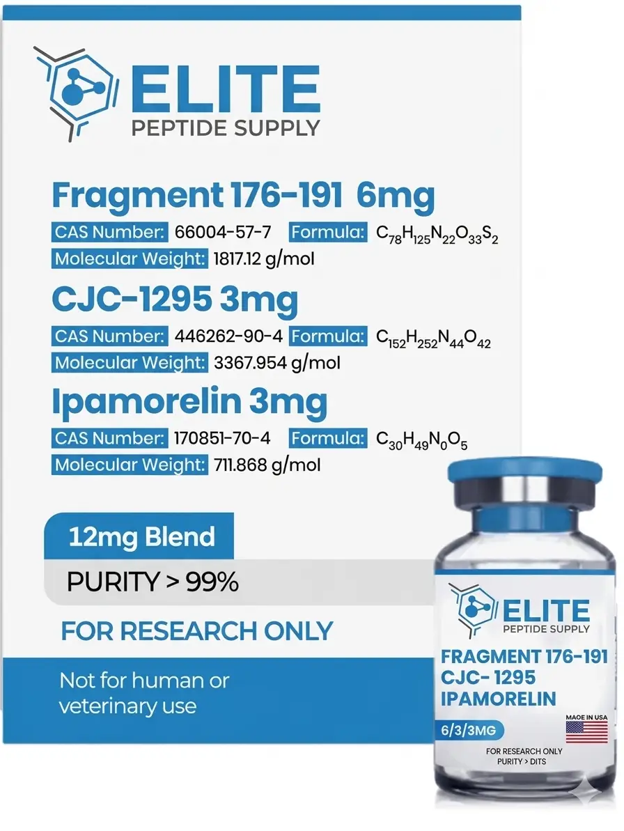 Fragment 176-191 & CJC-1295 & Ipamorelin Blend (12mg)